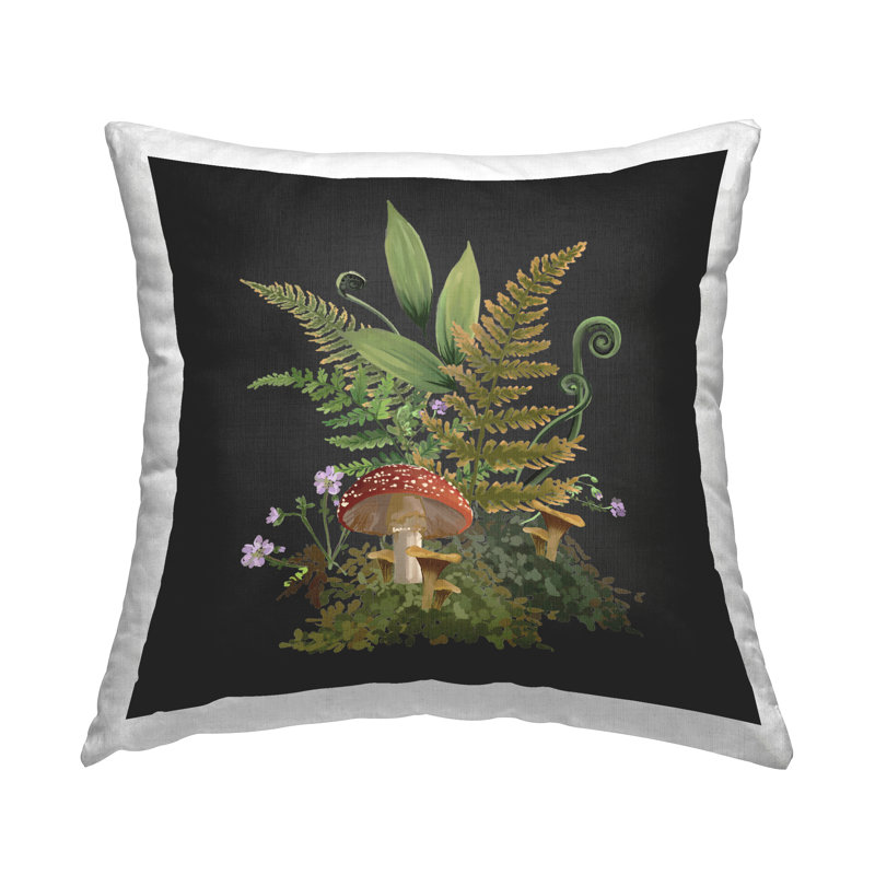 Coussin Sprouting Ferns Botanical Nature