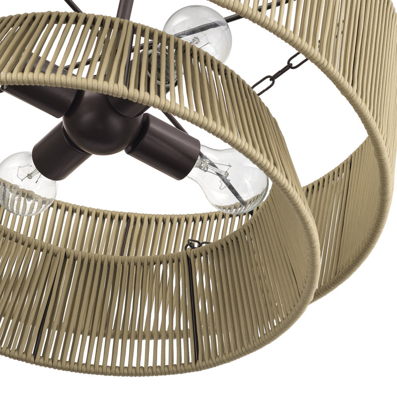 Lustre suspendu 4 lumières Aurea, Bronze, Doré