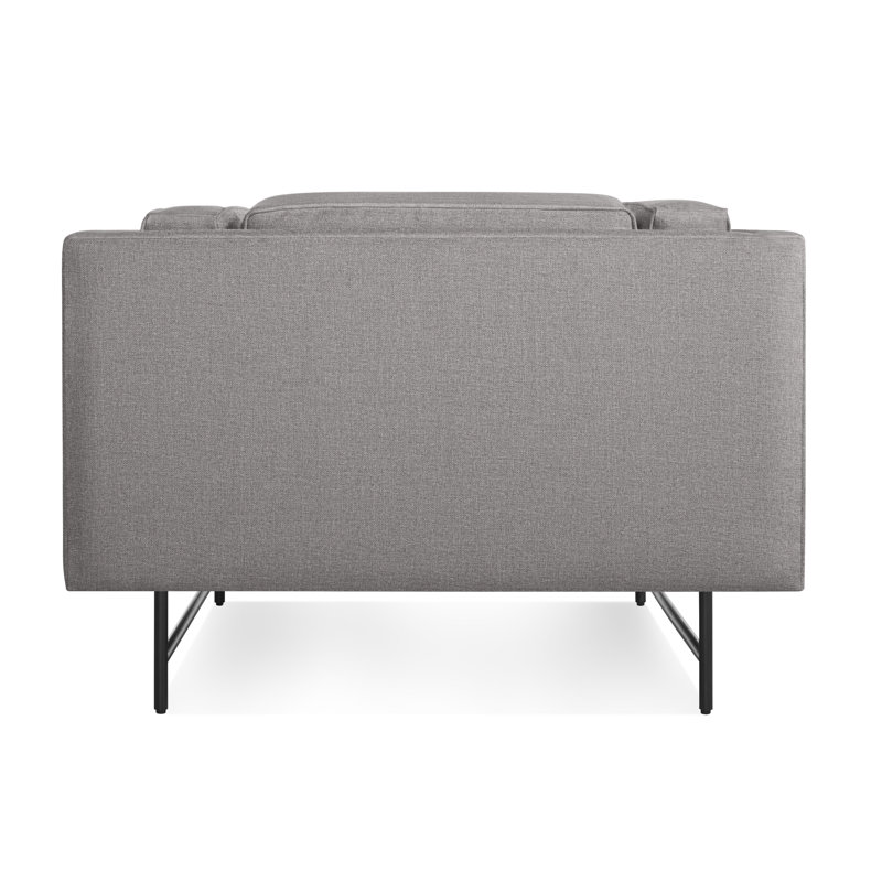 Bank Club Chair, Black, Vern Grey