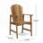 Outdoor Acacia Wood Adirondack Dining Chairs-1020537059