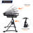 Adjustable Glass Top Metal Base Drafting Table