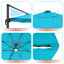 Parasol en porte-à-faux illuminé avec base Jamestown-718349387