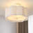 Rattan Ceiling Light Fixtures Flush Mount 3-Light Boho Light Fixtures Ceiling Mount For Bedroom Close To Ceiling Light Modern Rattan Chandelier Lighting(White)