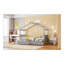 Lit simple en bois avec tiroirs, gris-1012408812
