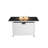 43" Smoked Glass Metal Rectangle Fire Pit-736711511