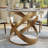 Maxwell Modern Round Dining Table, Sintered Stone Tabletop with Lazy Susan, Carbon Steel Base Pre-Assembly-599577217-581532016