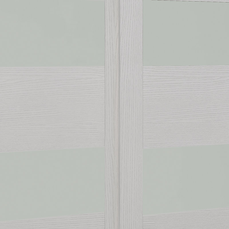 Portes de garde-robe coulissantes en verre avec quincaillerie d'installation, 72 po x 80,5 po, Blanc