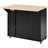 Kitchen Island With Drop Leaf & 3 Tier Storage Organizer, Black Style Organizer 2 Doors,-886415324