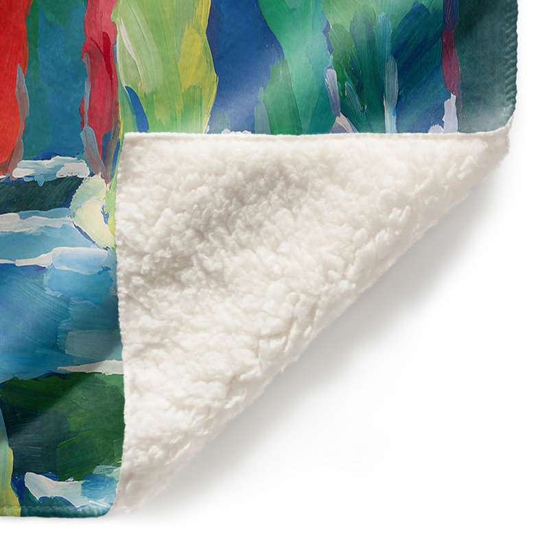 Couverture sherpae douce en aparté, l 51 po x L 60 po