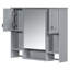 Armoire de rangement murale moderne, armoire de salle de bain murale avec miroir, armoire à pharmacie avec barre à serviettes-661730181