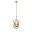 Lustre en forme de globe à 6 lumières avec accents en fer forgé Darian-675152006