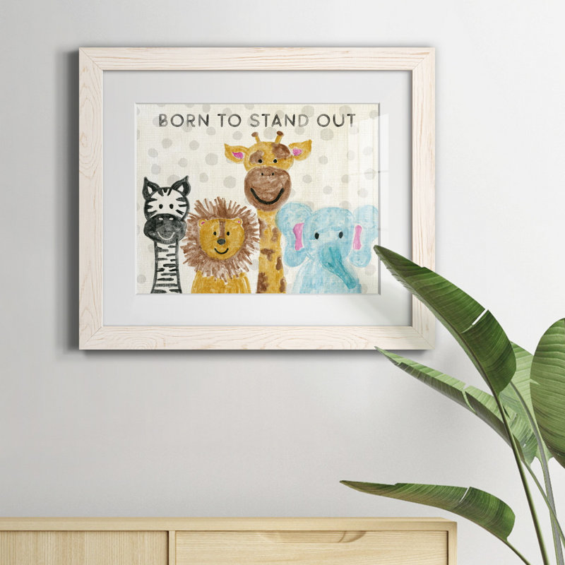 «Born to Stand Out» - Impression sur papier encadrée, H 24 po x l 18 po x P 1,5 po, Papier encadré blanc