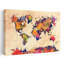 «Vibrant World Map», art mural moderne contemporain abstrait-129152084