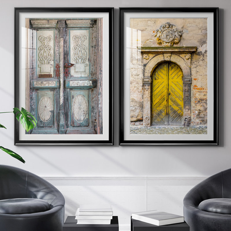 Porte baltique - ensemble de 2 reproductions d'art, H 26,5 po x l 73 po x P 1,5 po, H 31,5 po x l 47 po x P 1,5 po, Blanc