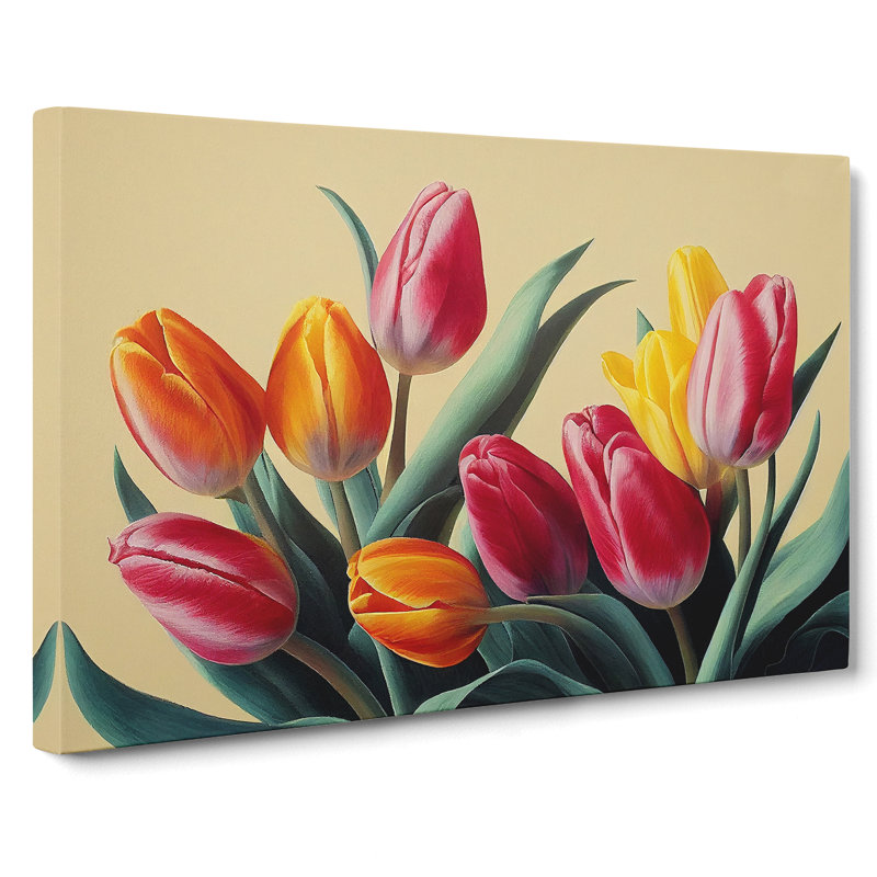 Enviable Tulip Flowers - Wrapped Canvas Print