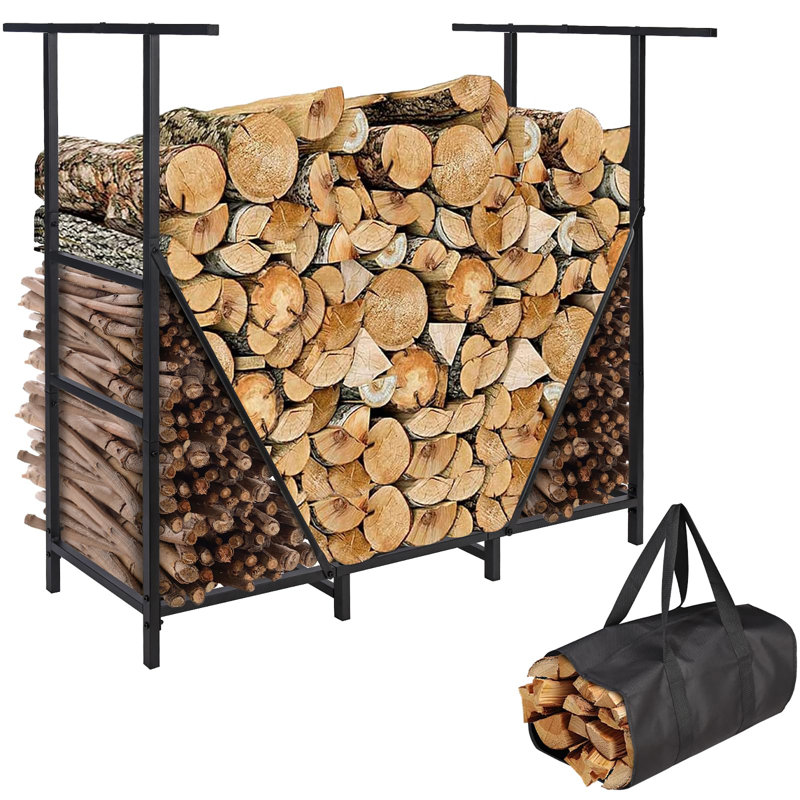 Support à bois de chauffage d'extérieur 4 pi