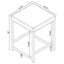 Tabouret de coiffeuse carré rembourré-307231619