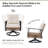 Wicker Swivel Patio Chair with Cushions -1999852672