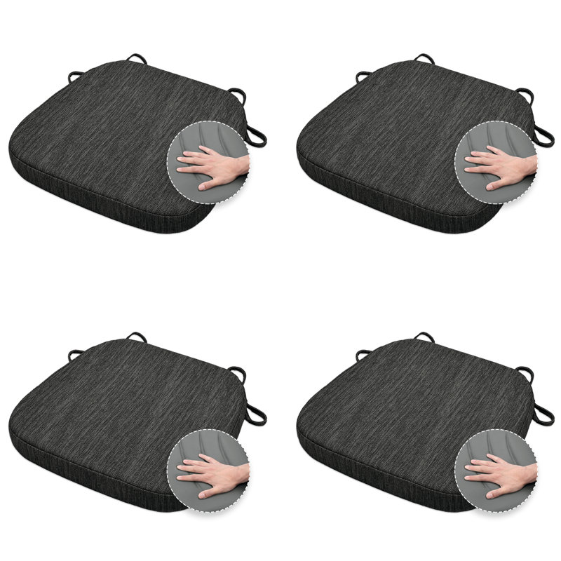 Coussin de chaise d'intérieur en mousse viscoélastique, Noir