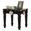 Table de bout noire avec pieds tournés