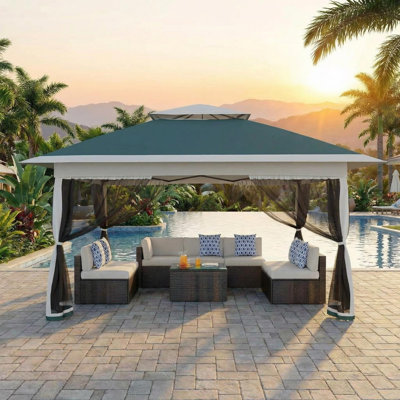 Tente escamotable Pop Up, pieds inclinés, avec hauteur réglable, 12 x 12 pi