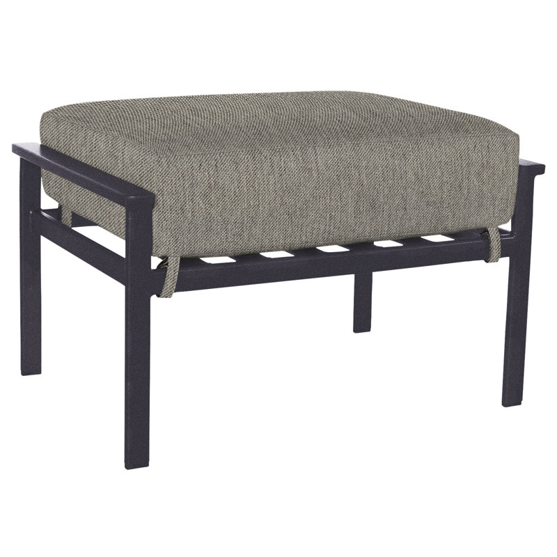 Marin Outdoor Ottoman, Alcazar Redwood, Graphite