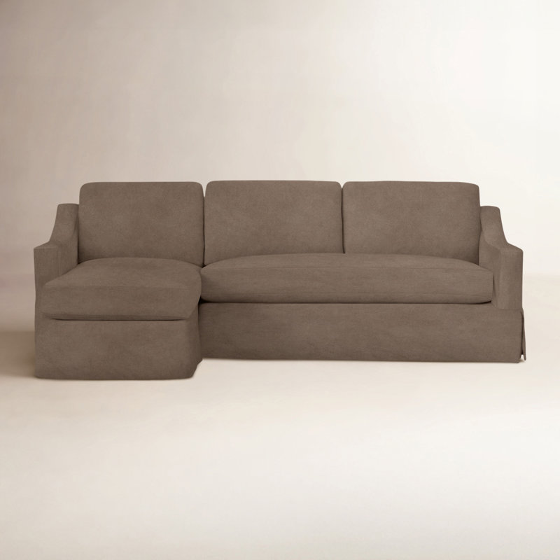 Canapé modulaire en L Cranbrook, Canvas Macarena gris pâle, Orienté vers la gauche