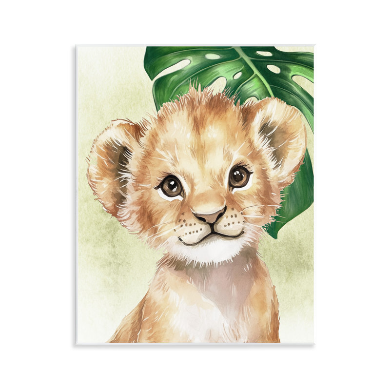 «Jungle Friends Baby Lion», art mural par Christine Simpson