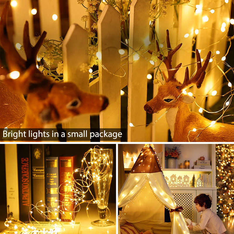 Knisha Outdoor 100 - Bulb 516'' Plug-in Fairy String Light, Warm White
