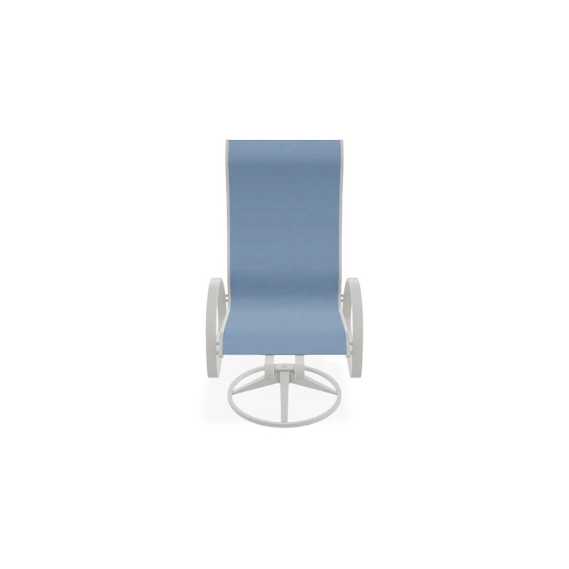 Fauteuil de patio pivotant Hiraku, Neige texturée, Ciel 42D