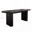 Table de cuisine extensible ovale pour 4 à 8 personnes - Fabrication en panneau de fibres à densité moyenne avec coins arrondis (noir)-894526443