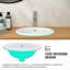 17"X15.5" Semi - Recessed White Ceramic Bathroom Countertop Vessel Sink, Finish, Stain Appearance, Simple Installation Steps Sink For Bathroom, Soft Corners Feature, Acid Proof Surface Attribute,