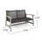 Grey Metal & Wood For Patio, Long-Lasting Seat, Frame With Iron Details Patio Seating, Robust Structure And Accents,-103365634
