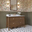 Meuble-lavabo Cheyannia 48 po L x 22 po P avec un seul lavabo et un dessus en marbre reconstitué