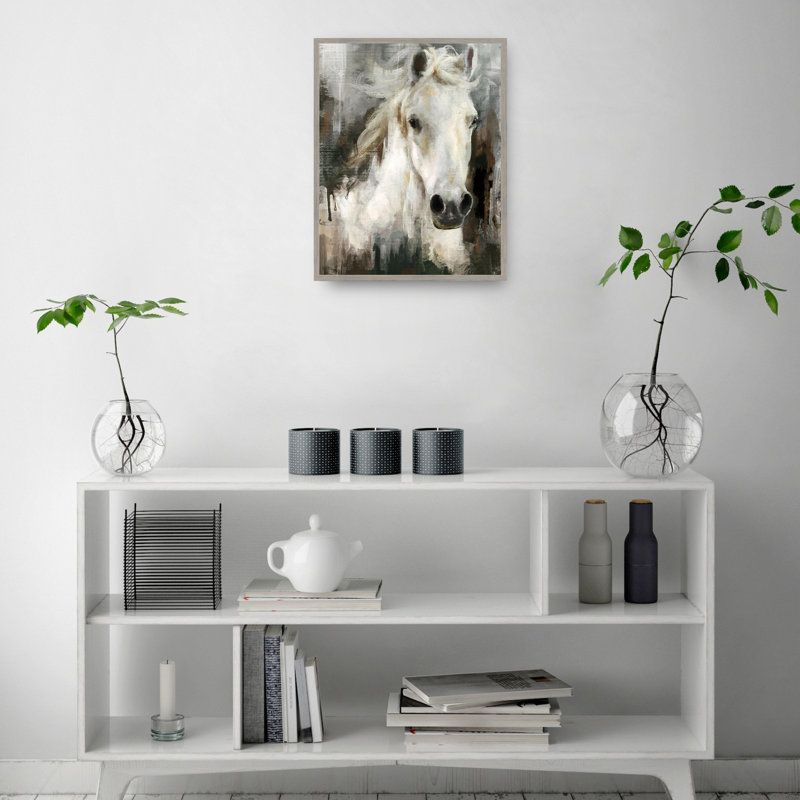 Casper by Studio Arts Canvas Art Print, Light Gray Framed, 41" H x 31" W