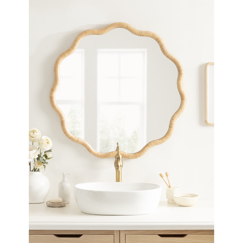 Miroir de salle de bain festonné, 32 po x 32 po