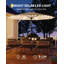 Parasol de terrasse 9 pi, 8 baleines robustes, avec 32 lumières DEL-1740944984