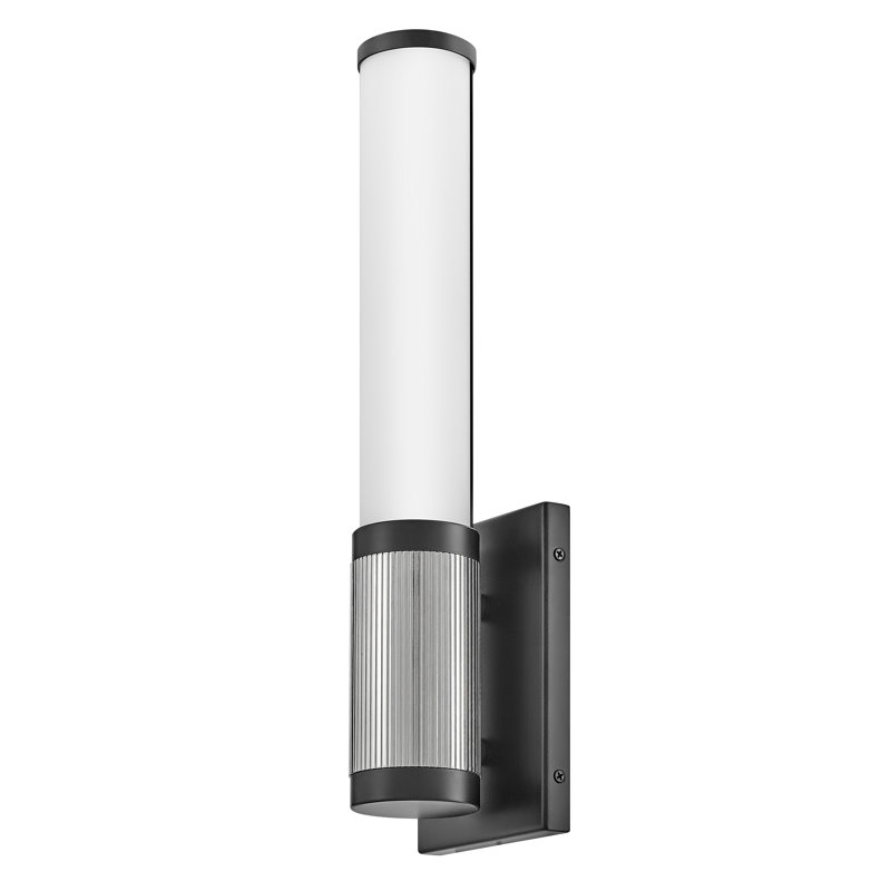 Dimmable LED Bath Sconce, Black/Chrome