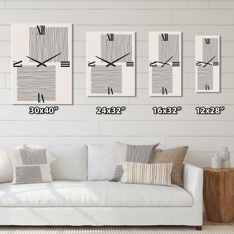 Minimal Compostions géométriques de formes élémentaires XX - horloge murale abstraite, Petit