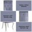 Ensemble de 2 chaises d'appoint en tissu et en acier inoxydable-2055836351
