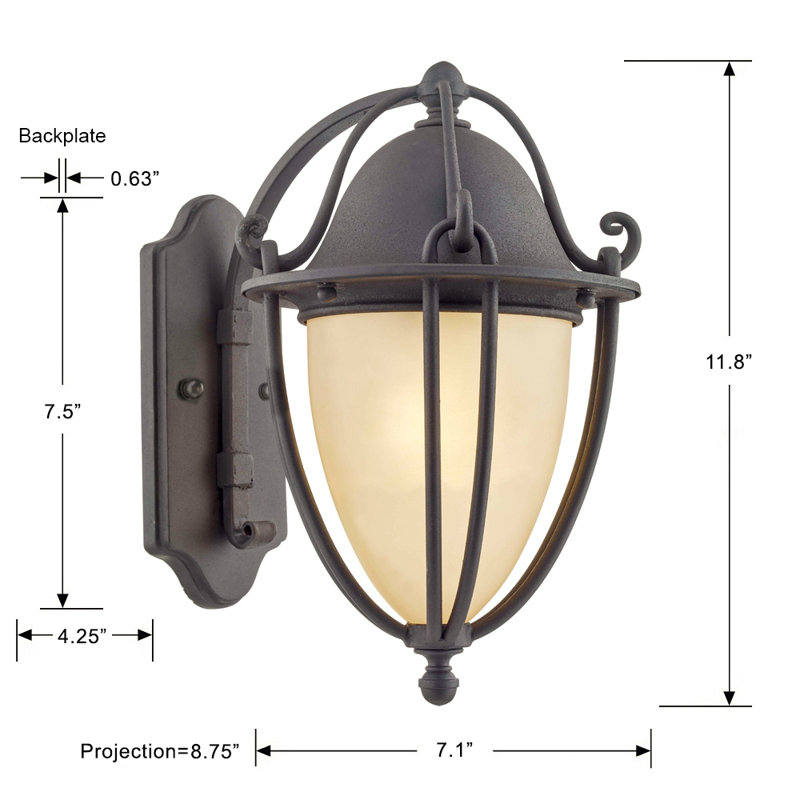 Portage Wall Light, 11.8" H x 7.1" W x 8.75" D