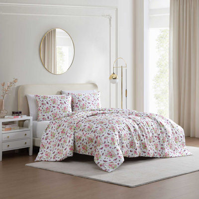 Ensemble de housse de couette réversible rose Betsey Johnson