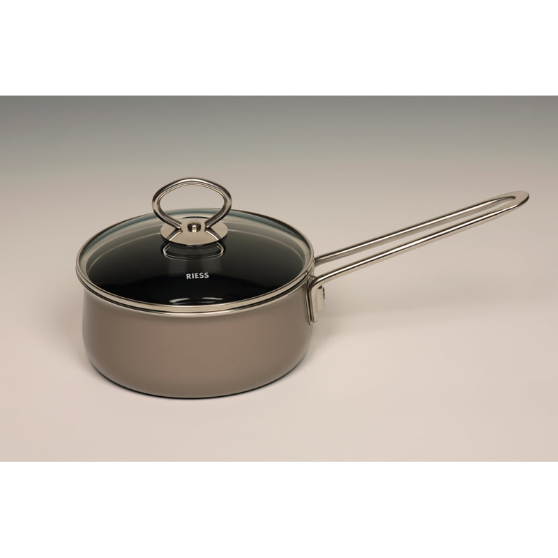 Grigio Top 3000 1L Non-Stick Enamelware Saucepan