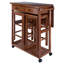 Table de salle à manger à abattants 3 pièces Hackett en teck, H 30,56 po x l 27,56 po x P 23,68 po-185749748