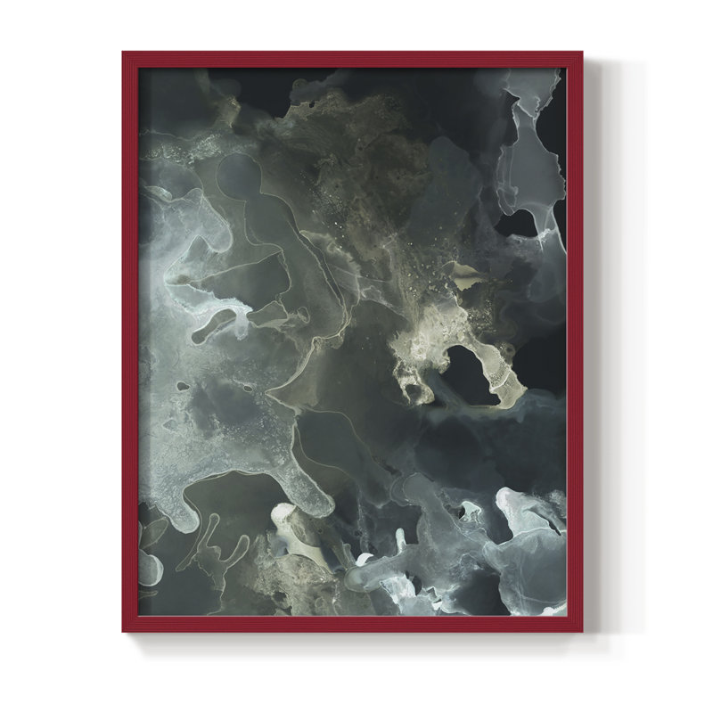 «Gilded Spector I», reproduction encadrée - bois massif, H 10 po x l 8 po, Rouge