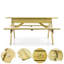 Kids Solid Wood Rectangular Outdoor Table Or Chair and Chair Set
