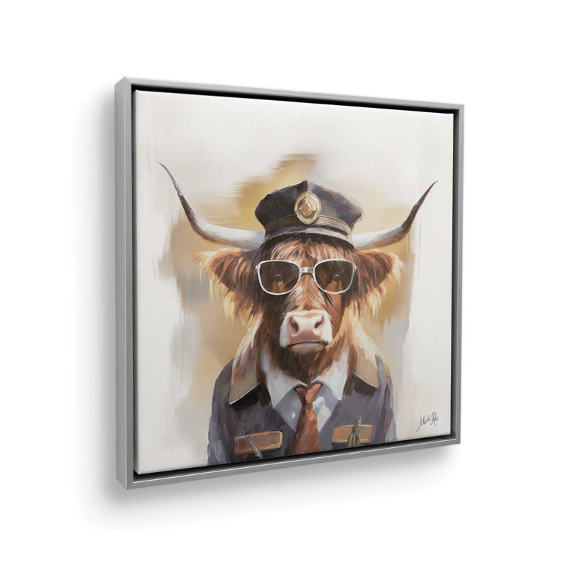 Highland Security by Marla Rae Art Print, Toile avec cadre, Argent, L 20 po x H 20 po