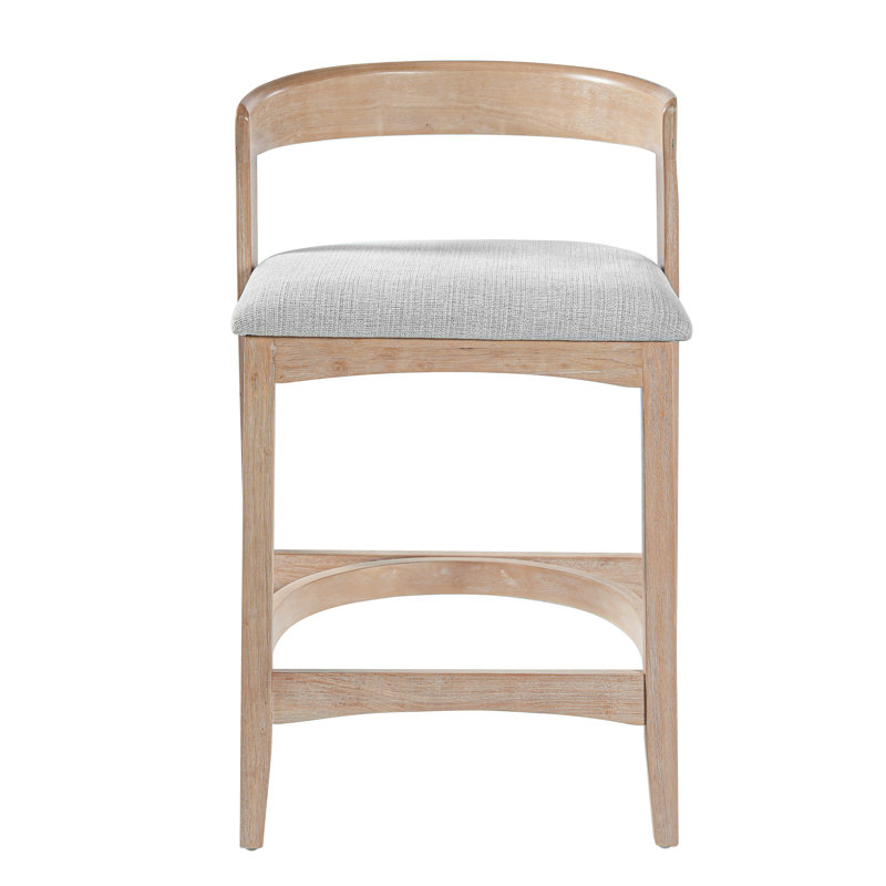 Tabouret de bar Avon, Coussin beige / structure naturelle