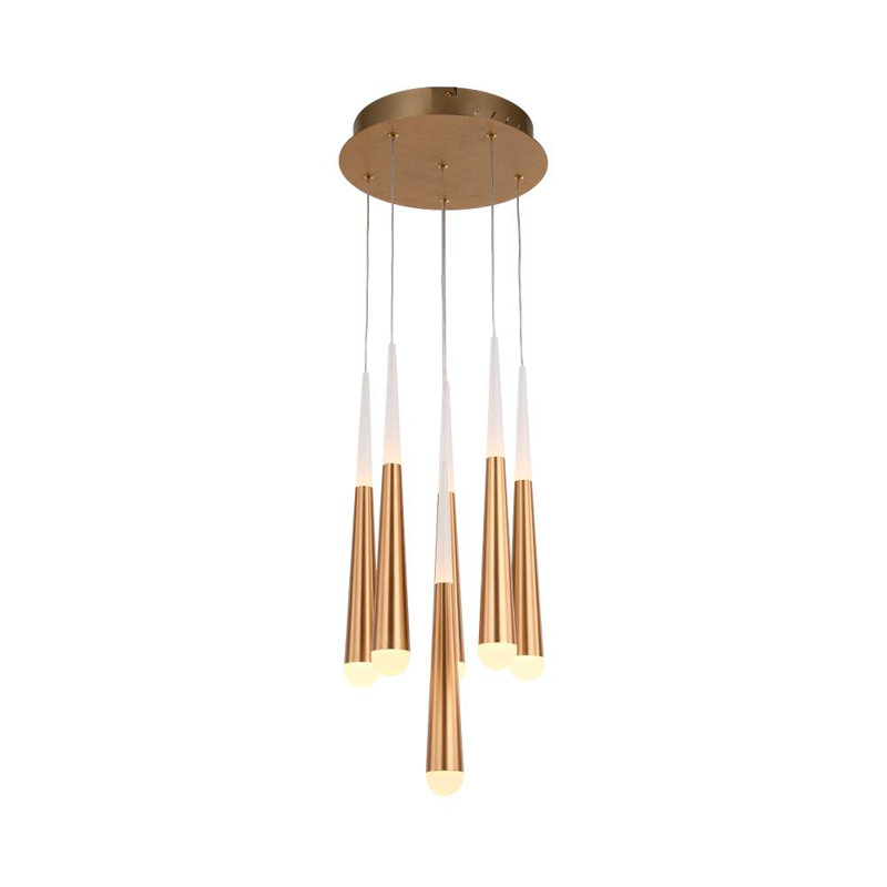 Luminaire suspendu en grappe à 6 lumières