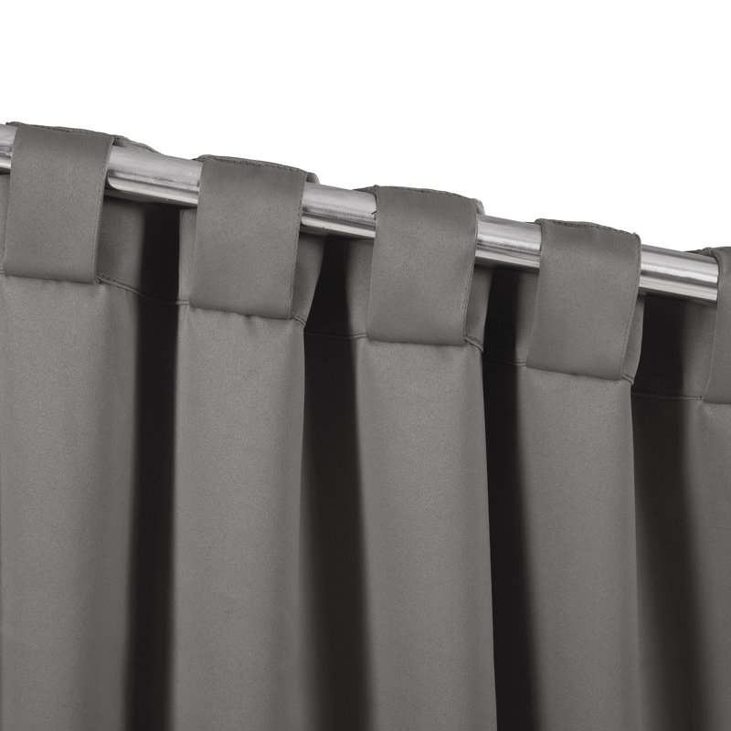 Panneaux de rideaux thermiques et occultants de couleur unie avec languette de suspension arrière Lush Decor, Gris foncé